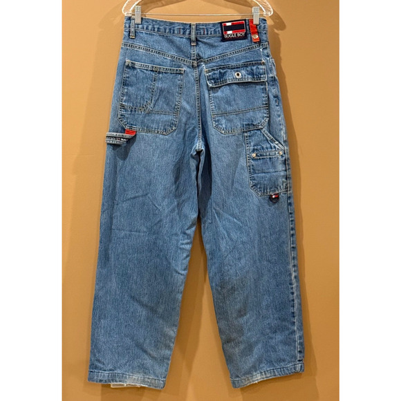 Vintage Bugle Boy Jeans Mens Carpenter Baggy Wide Leg Size 32x30 RARE - Picture 1 of 12